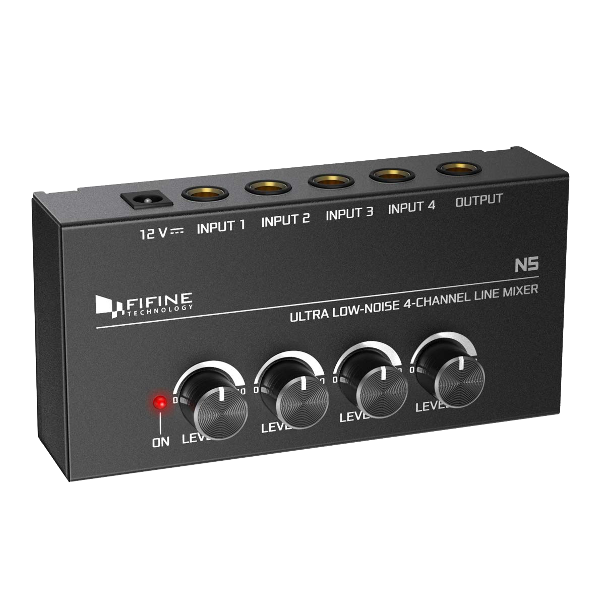 (Refurbished) FIFINE N5 - Four - Channel Line Mixer With Individual Volume Control