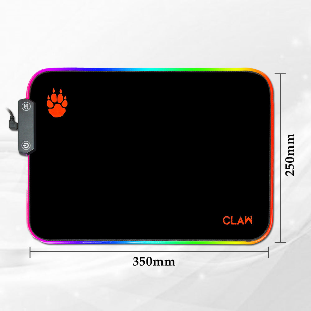 Refurbished CLAW Slide Wired Gaming RGB Mousepad (Large)