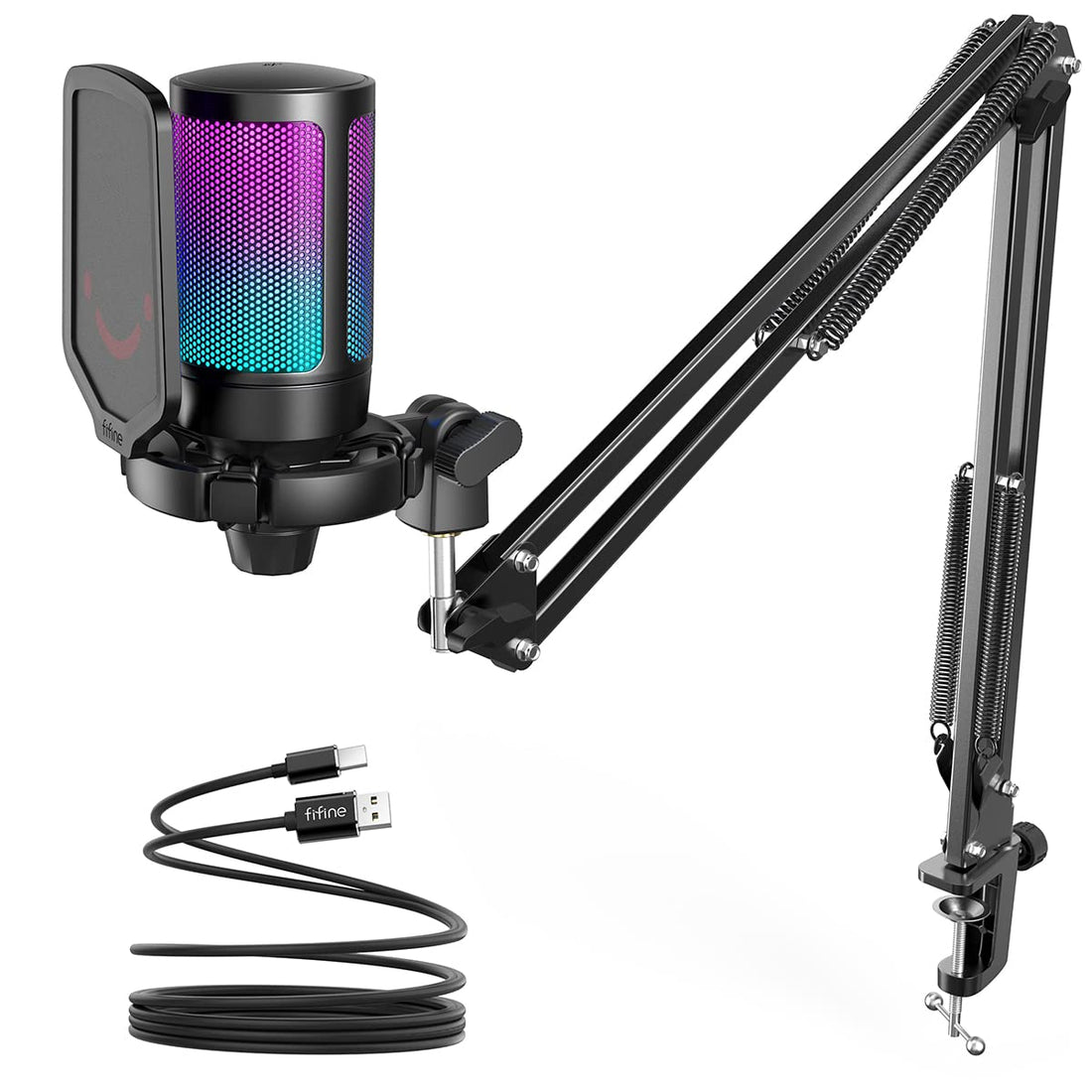 Fifine Ampligame A6T - Gaming USB Microphone Kit (Black)