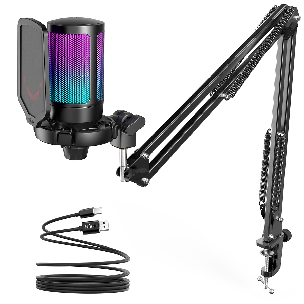 Fifine Ampligame A6T - Gaming USB Microphone Kit (Black)