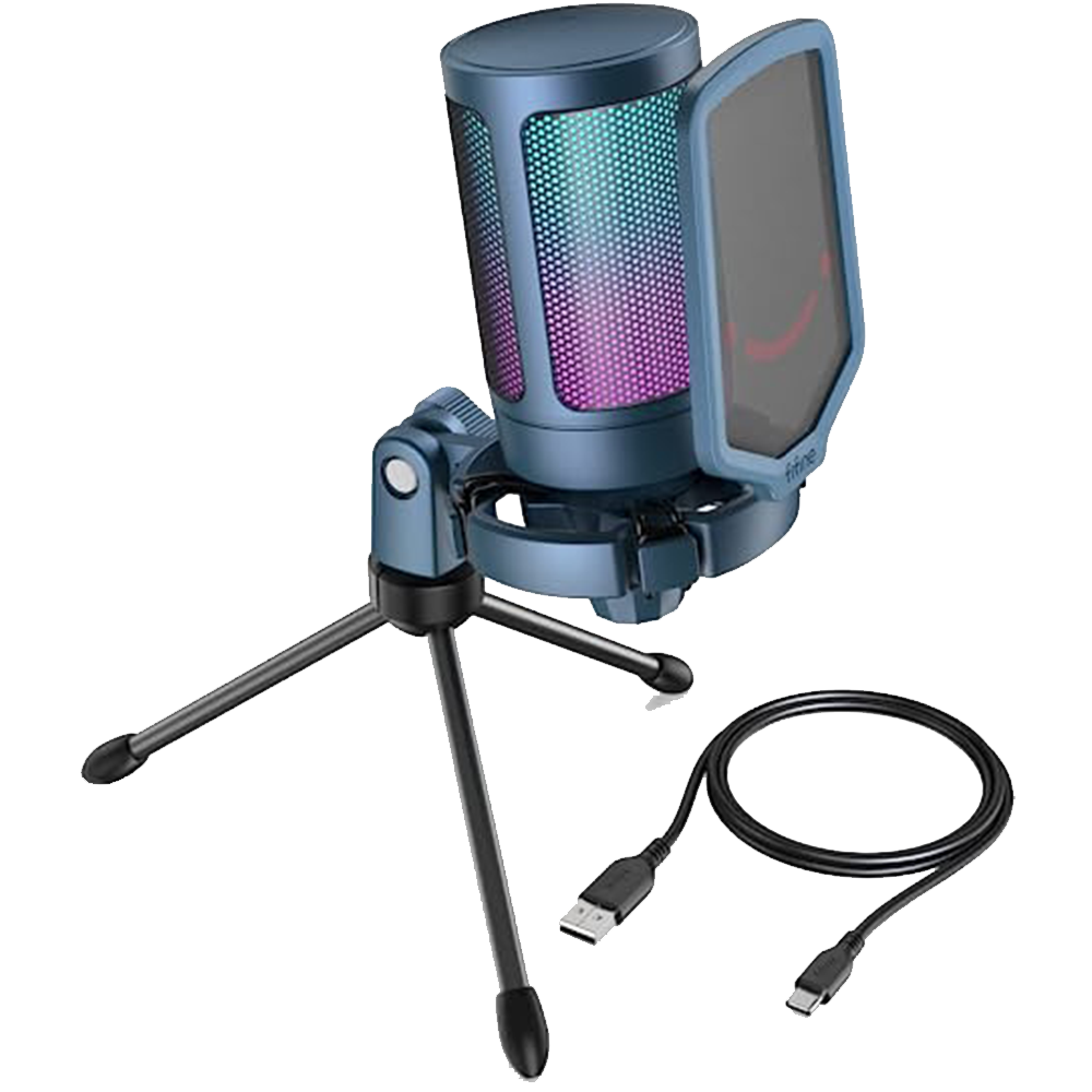 Fifine Ampligame - A6V USB Gaming Microphone (Blue)