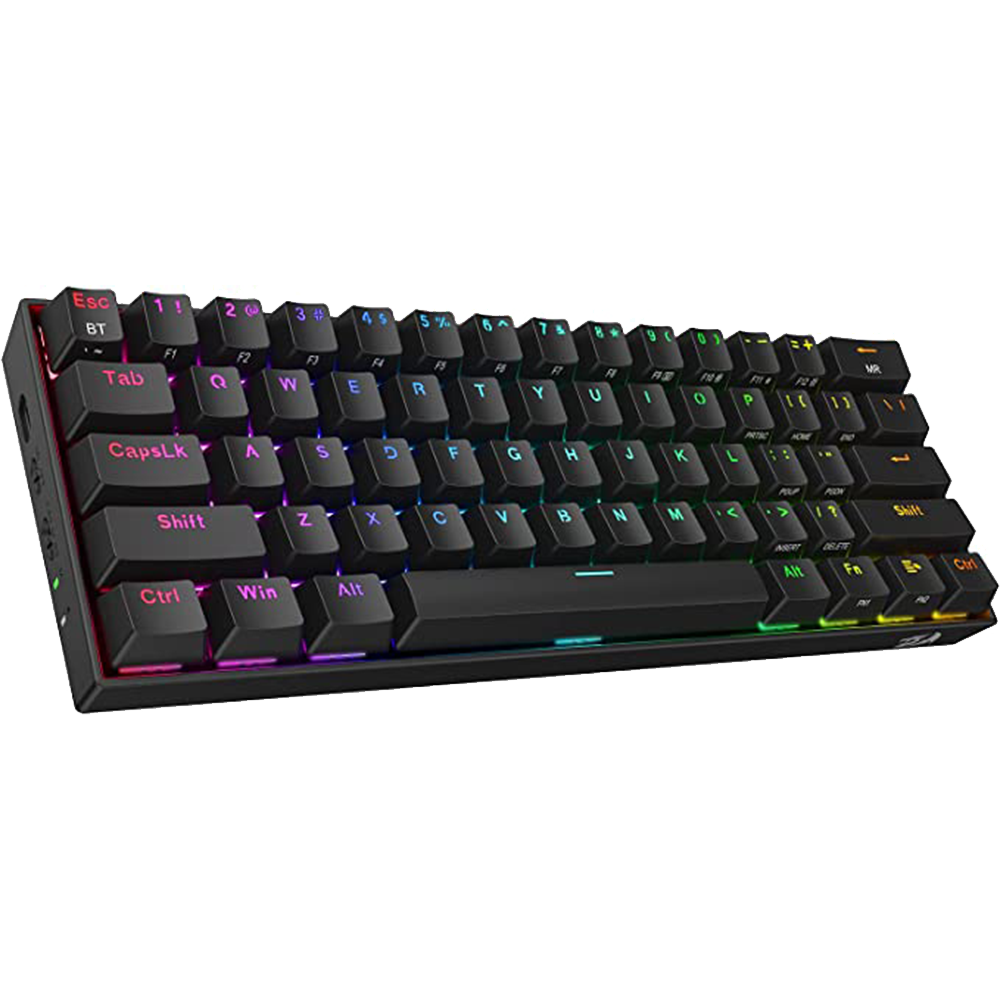 (Refurbished) Redragon Draconic Pro K530 Pro - 60% Bluetooth+2.4Ghz+Wired Mechanical Keyboard (Brown Switch)