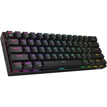 (Refurbished) Redragon Draconic Pro K530 Pro - 60% Bluetooth+2.4Ghz+Wired Mechanical Keyboard (Brown Switch)