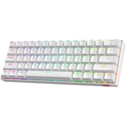 Redragon Draconic Pro K530 Pro - 60% Bluetooth+2.4Ghz+Wired Mechanical Keyboard White (Red Switch)